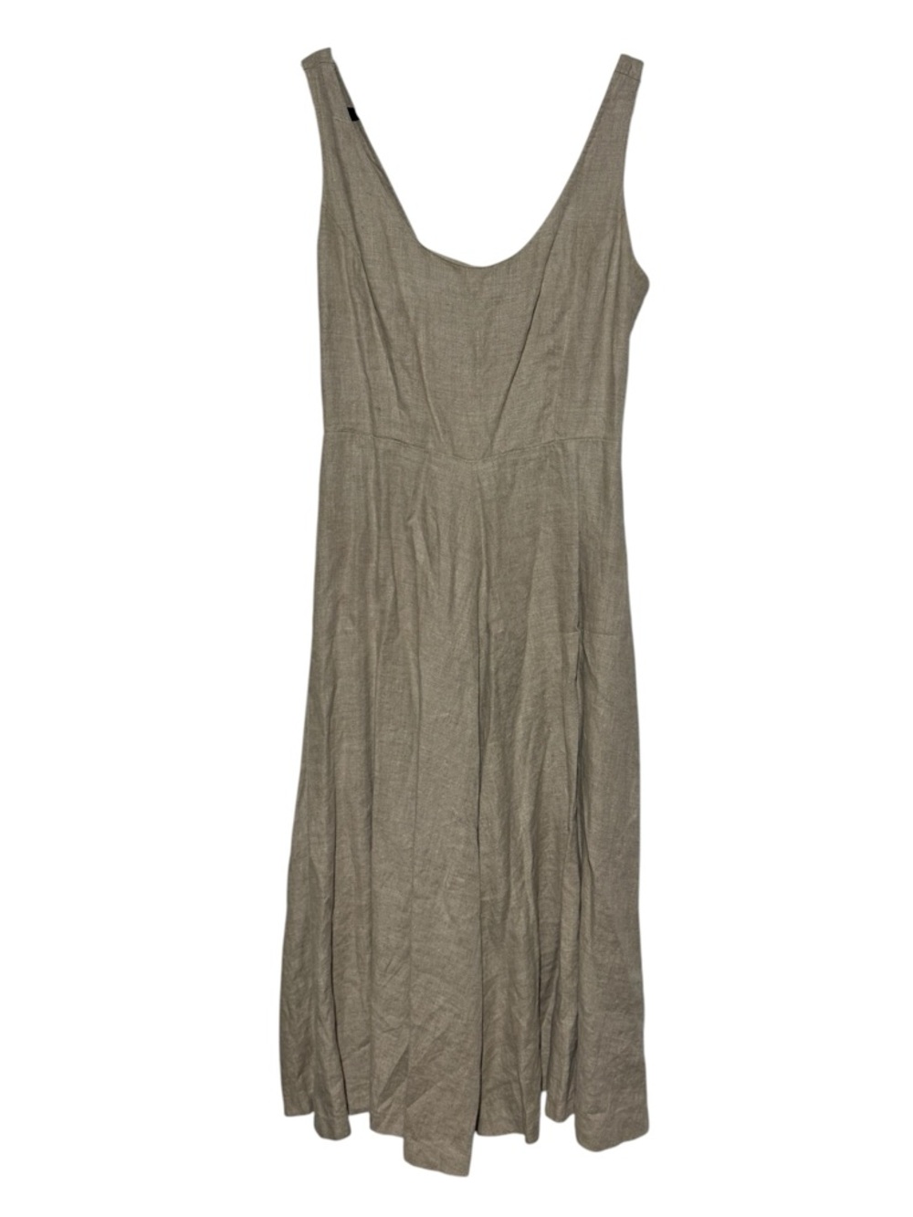 Andrea Jovine Vintage 100% Linen Maxi Dress Size M Long Modest Pinafore Cottage